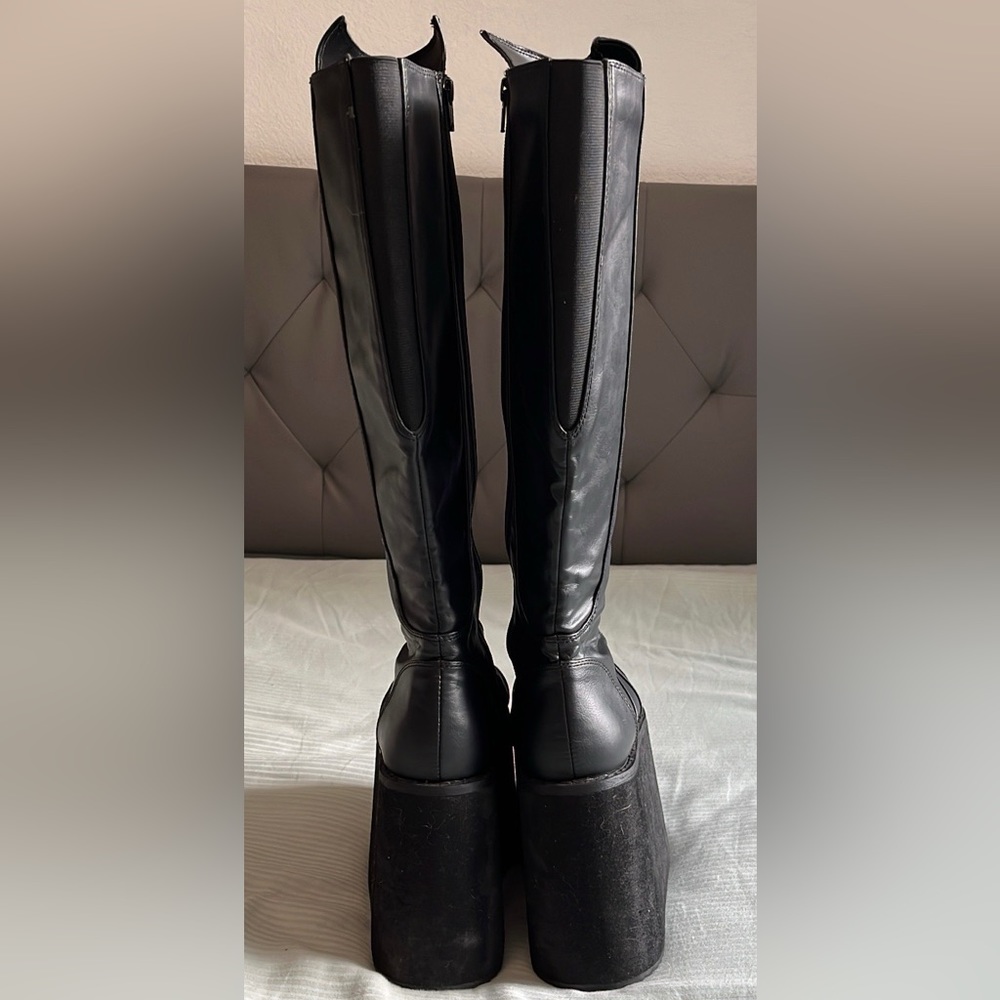 Demonia Platform Boots - Knee High - Size 8m - image 4
